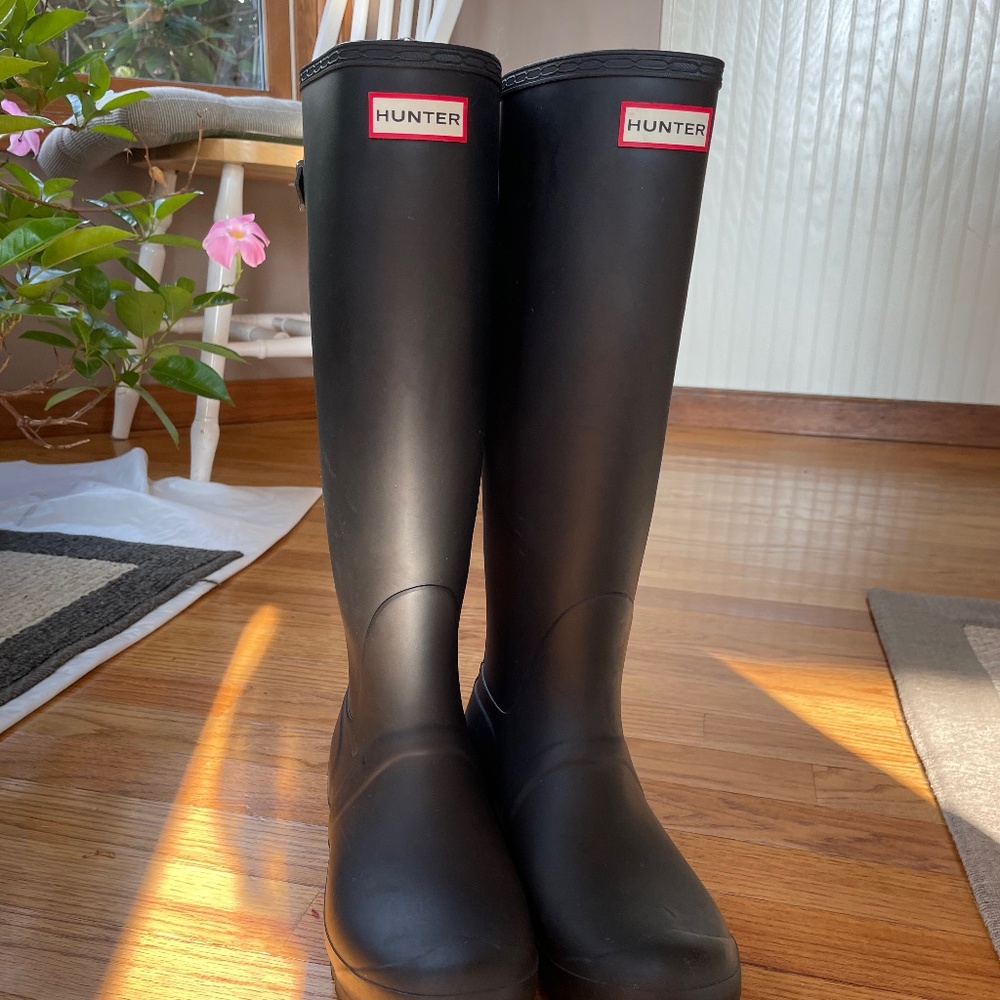 Tall hunter rain boots Black Matte